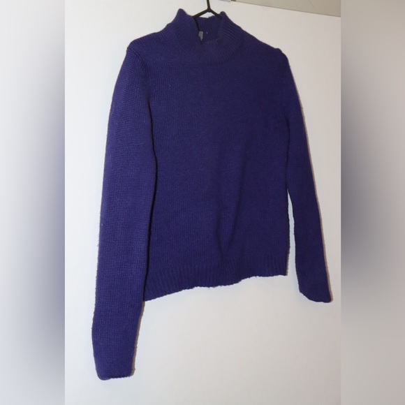 EUC Uniqlo Navy Blue Cropped Sweater Size XS - Picture 2 of 6